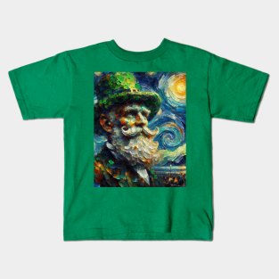 Gentleman in starry night Kids T-Shirt